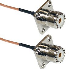 RG316 UHF Female Flange to UHF Female Flange RF Cable Rapid-SHIP LOT