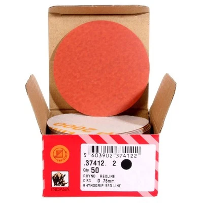 Schleifscheiben 77 mm Schleifpapier INDASA Red 50 Stück für Excenterschleifer