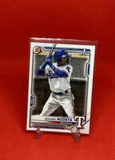 Maximo Acosta 2021 Bowman 1st Bowman Base Prospect Card Texas Rangers Pre Rookie