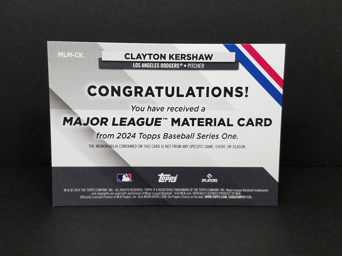 2024 Topps #MLM-CK Clayton Kershaw - Major League Material
