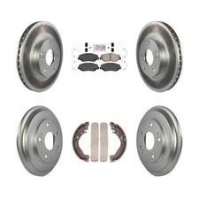 For Honda Civic Front Rear Disc Brake Rotors Ceramic Pads And Coated  KGA-104343