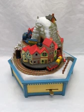 *For Repair* Enesco It's A Small World Train Village Music Box