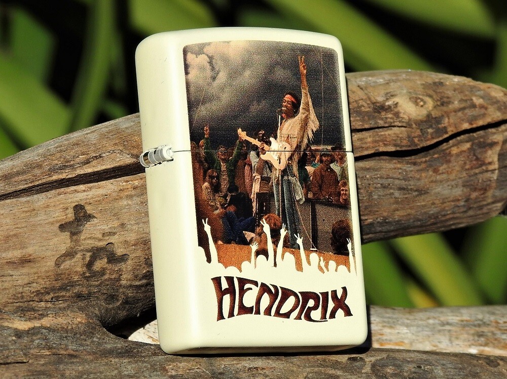 Jimi Hendrix Zippo Lighter - Woodstock 1969 - In Concert