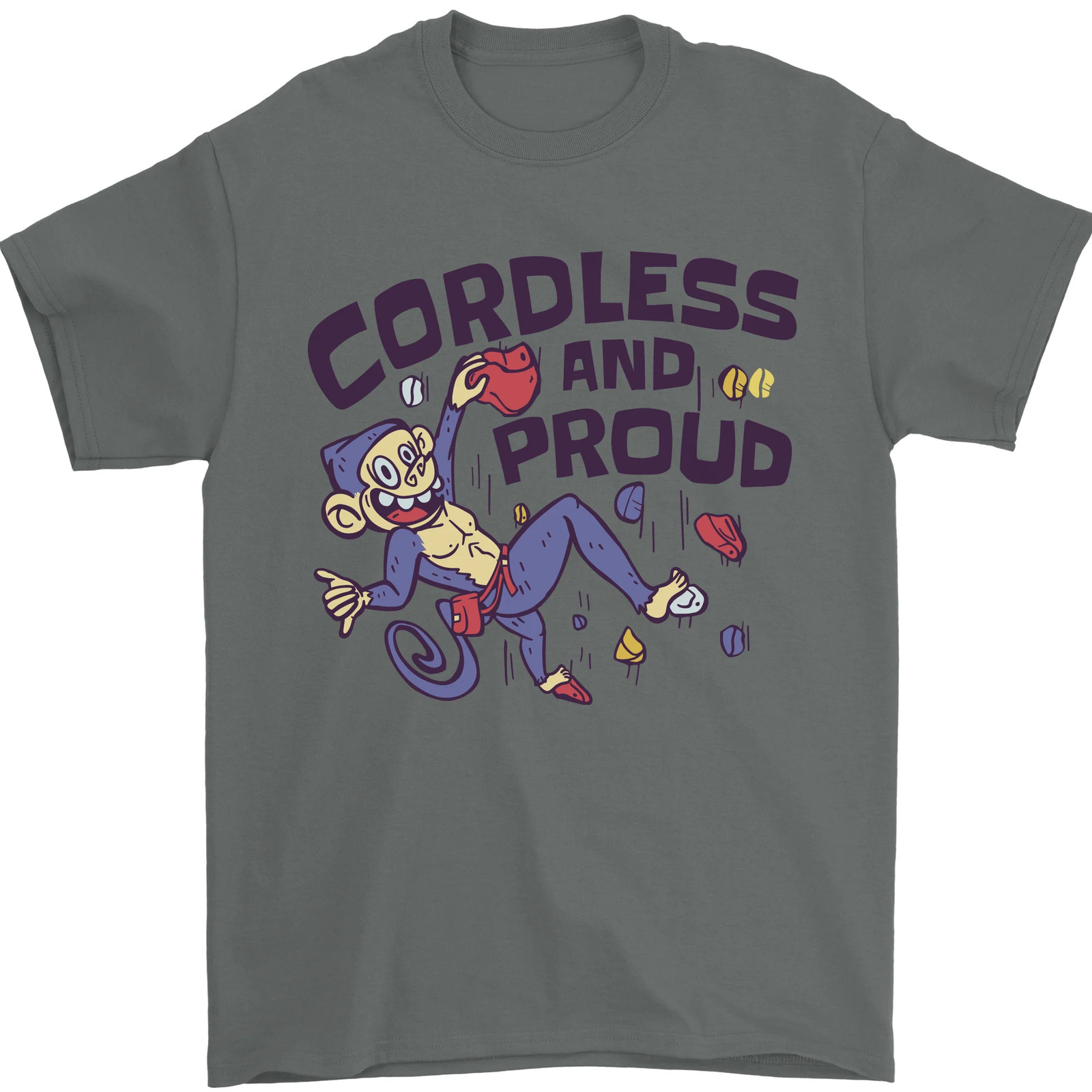 Camiseta Para Hombre De Escalada En Roca Sin Cable 100% Algodón