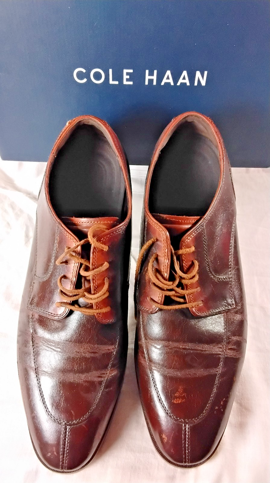 SAOLA Scarpe eleganti Oxford da uomo in pelle marrone taglia 12M Cole Haan