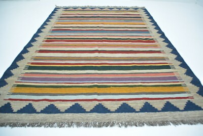 IC290 Tissés à la Main Tapis en Laine Ghashgai Kelim Nature