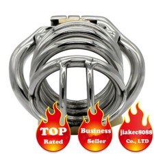 Stainless Steel Male Chastity Device Long Cage Men Metal Lock Belt Restraint
