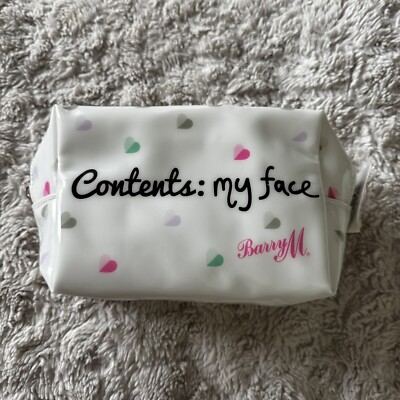 Barry M - Kosmetiktasche für Make Up / Kulturbeutel Reißverschluss nagelneu nie benutzt multi