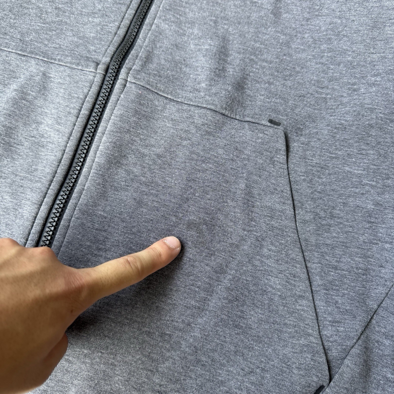 SACAI X NIKE Nike Tech Fleece Windrunner Felpa con Cappuccio Full Zip Giacca Nero Grigio Taglia XL 885904