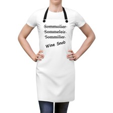Gift for Wine Lover Funny Wine Apron "Wine Snob" Sommelier
