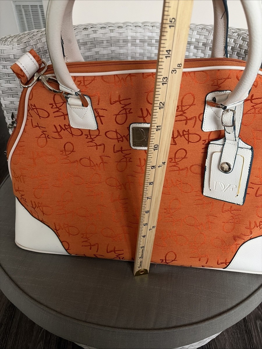 Diane Von Furstenberg DVF Travel Bag Luggage Tote Carryon Orange