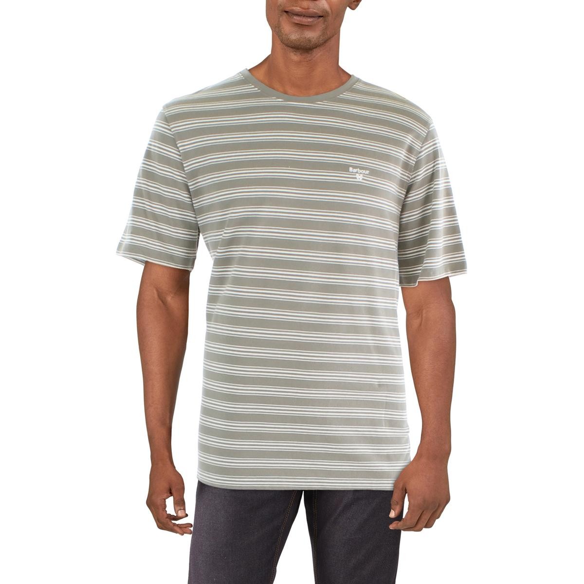 Мужская трикотажная футболка Barbour Sherburn темно-серого цвета в полоску S BHFO 0940 3690₽