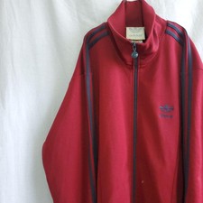 80s Adidas Originals Firebird Track Jacket Vintage Red Trefoil XL
