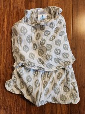 HALO SleepSack Swaddle Cotton Muslin Adjustable Gray Leaf Newborn