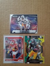 Football Stars/RC's 3 card lot/Kaleb Johnson Select Yellow & Green 