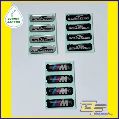4pcs FOR BMW M SPORT EPOXY BADGE STICKER EMBLEM DECAL AC SCHNITZER RUBBLE E90