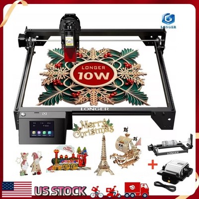 LONGER RAY5 10W Laser Cutter + Roller+Air Assist Pump Engraver Cutter Machine