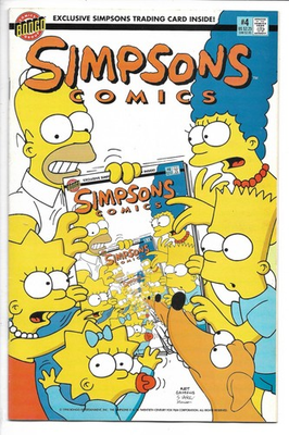 #ad Simpsons Comics # 4 Infinity Cover with Sealed Willy Dipkin Trading Card 1994 $59.99