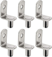 50 Pcs 5Mm Shelf Pins, L-Shaped Nickel Plated Shelf Support Pegs with Hole for C