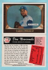 1995-1955 Style Collector Card - # 143 Don Newcombe - Brooklyn Dodgers Box 733