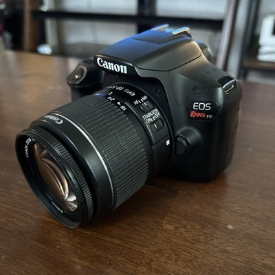 Canon EOS Rebel T6 18.0MP Digital SLR   Camera Lens Kit - Black
