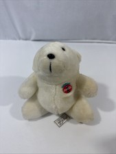 Vintage 1993 Coca-Cola Christmas Polar Bear Plush 7" Stuffed Animal