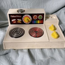 1978 Fisher Price Kitchen Stove Top 919 Glow Magic Burners Vintage Toy