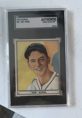 JOE KUHEL 1941 PLAY BALL BASEBALL CARD SGC  Authentic