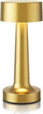 Rechargeable LED Table Lamp with 3 Brightness Levels and Touch Control (Gold)