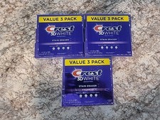3 Crest 3D Stain Eraser Toothpaste, Polishing mint, 3.1 oz, 3 Pack, Exp 02/26