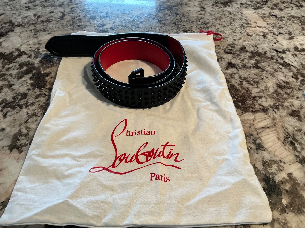 Christian Louboutin - Loubi - Black Spike Belt - Size 100/40  display picture 2