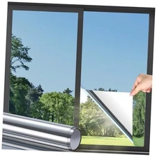  Window Privacy Film, One Way Window Tint for Home, Static 35.4"x78.5" Silver