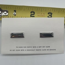U.S. Military Army Air Force 1st Lieutenant Rank Insignia Collar Device Pin Pair