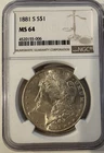1881-S Morgan Silver Dollar NGC MS64