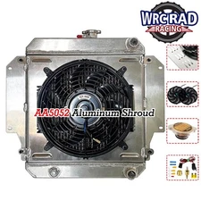 Aluminum Radiator&Shroud Fan For 1986-1988 Suzuki Samurai JX JA SE SJ410 l4 1.3L