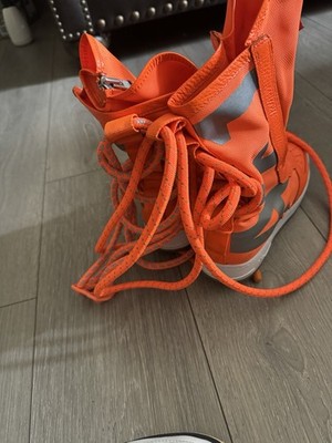 Nike SF Air Force 1 High Top Total Orange Zipper Lace-Up AA1128-800 2017