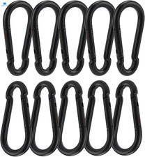 3 Inch Carabiner Spring Snap Hook Steel Clip Link Buckle Heavy Duty Black