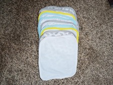 Simple Joys by Carter's Unisex Babies Washcloth Set of 10, White, Elephants/Dots