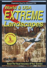 World & USA v2 Extreme Landscapes (PC 2006) Both Expansions for FSX 4 Discs MINT