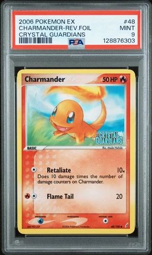 2006 POKEMON EX CRYSTAL GUARDIANS #48 CHARMANDER-REVERSE FOIL PSA 9
