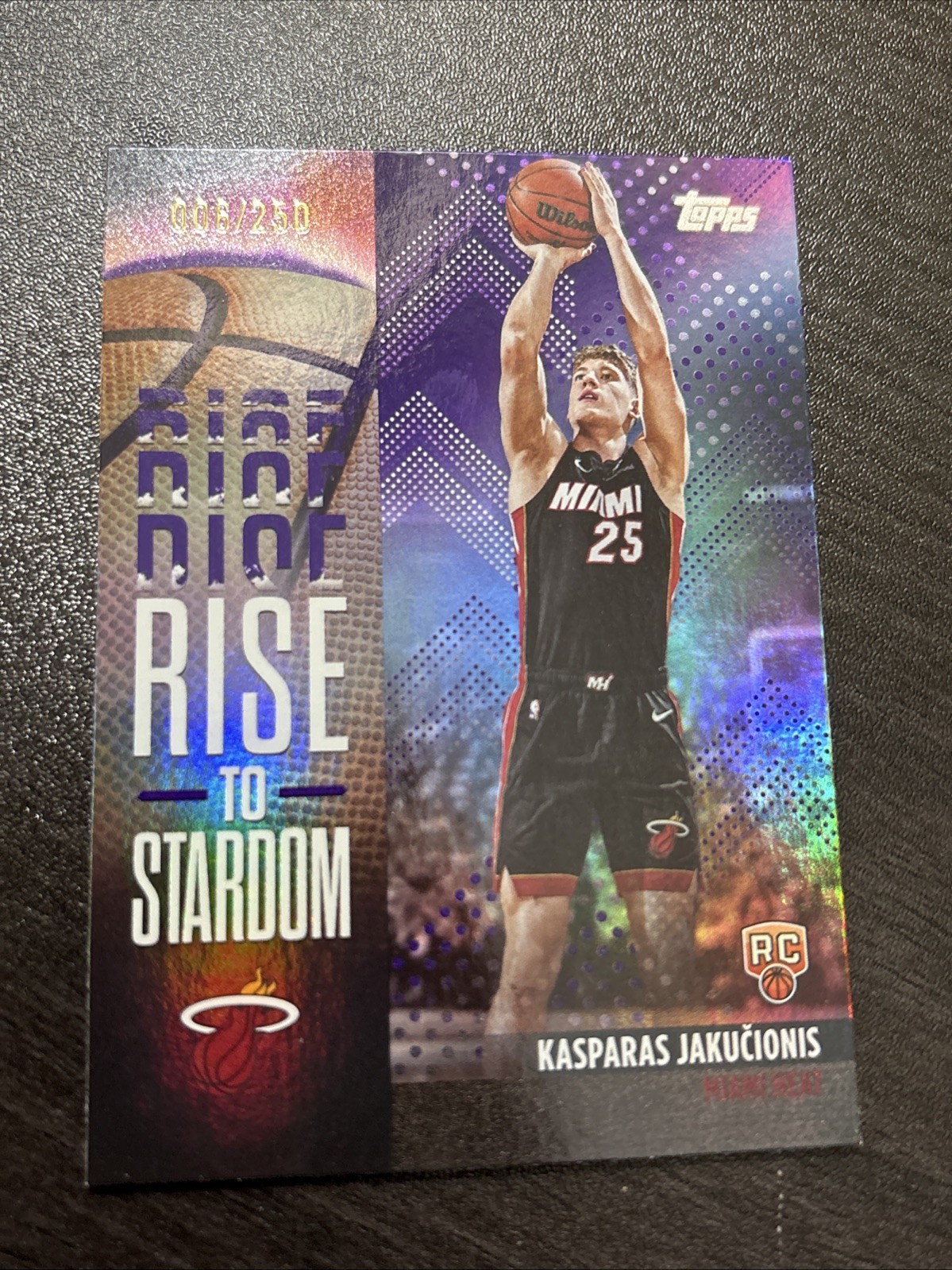 2025-26 Topps Kasparas Jakucionis #RTS-20 Rise to Stardom Purple Foil RC /250