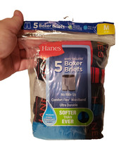 Hanes Boy's Tagless Boxer Briefs - Pack of 5. Size: M 10-12 New in Package