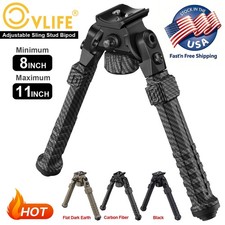 8-11" Rifle Bipod Mount to Sling Swivel Stud for Hunting 3 Colors