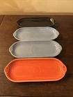 FIESTAWARE Set Of 4 Corn Cob Relish Utility Bread Tray Pastel Multicolor Set