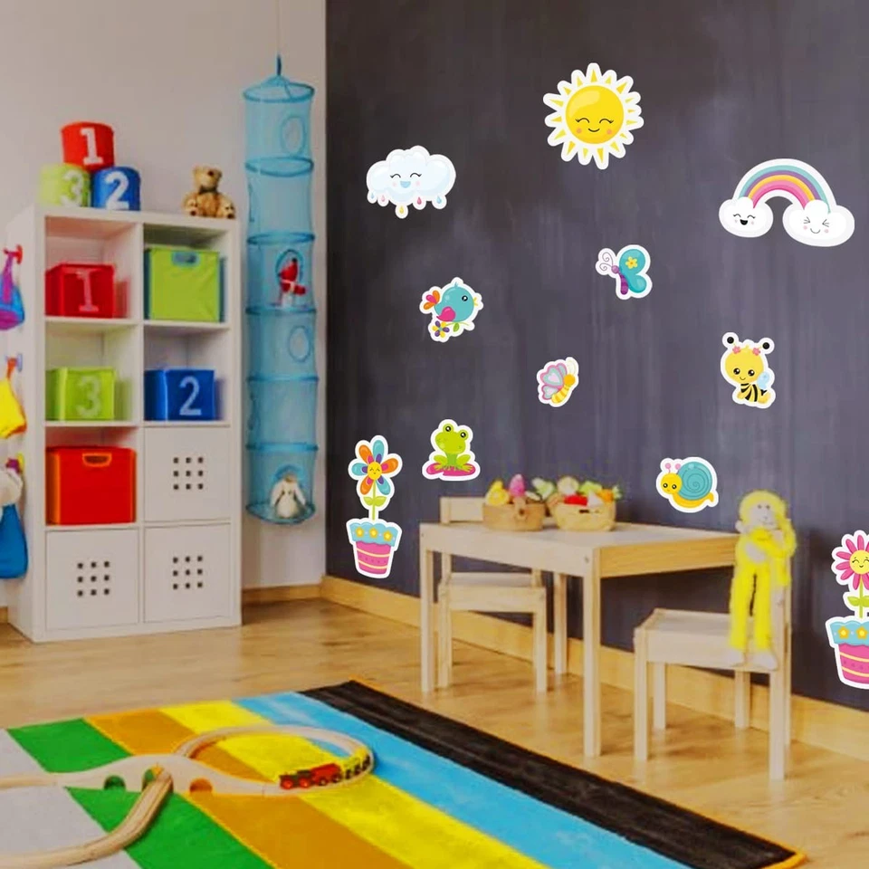 44 piezas Flores Primavera Verano Recortes Tablón de anuncios Decoraciones para niños + Sti... Foto 4 de 4