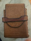 Cigarette Case Vintage Brown Leather Pouch Purse With Horse Head Western Design