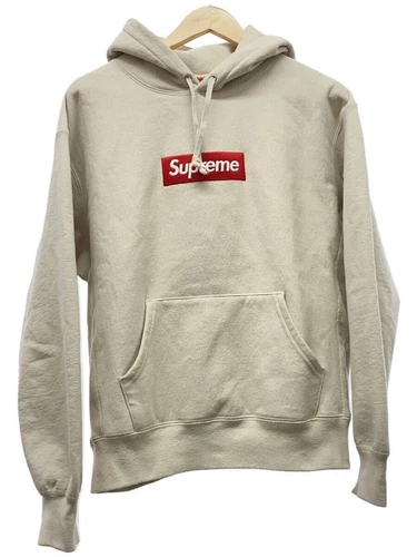 Supreme Felpa con Cappuccio 24AW Box Logo Felpa con Cappuccio M Cotone Beige Usata