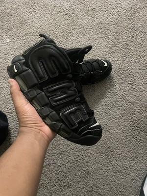 Size 9- Nike Supreme x Air More Uptempo Black