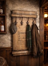 PROBE GARDE-ROBE MURALE ANCIENNE DUBLIN WHISKY STYLE CAMPAGNARD CAISSE DE FRE...