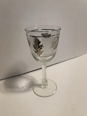 Vintage Libby Silver Leaf Goblets